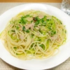 豆苗とツナのパスタ