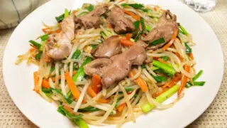 豚ハツの野菜炒め
