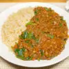 挽肉とほうれん草のカレー
