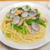 アサリとわさび菜のパスタ