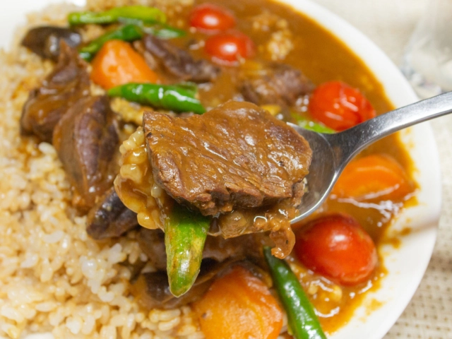 シシトウと青唐辛子の夏カレー１
