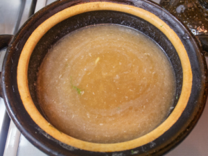 サムゲタン鍋の残りスープ