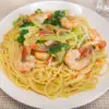 エビとブロッコリーのパスタ