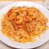エビとツナのトマトソースパスタ