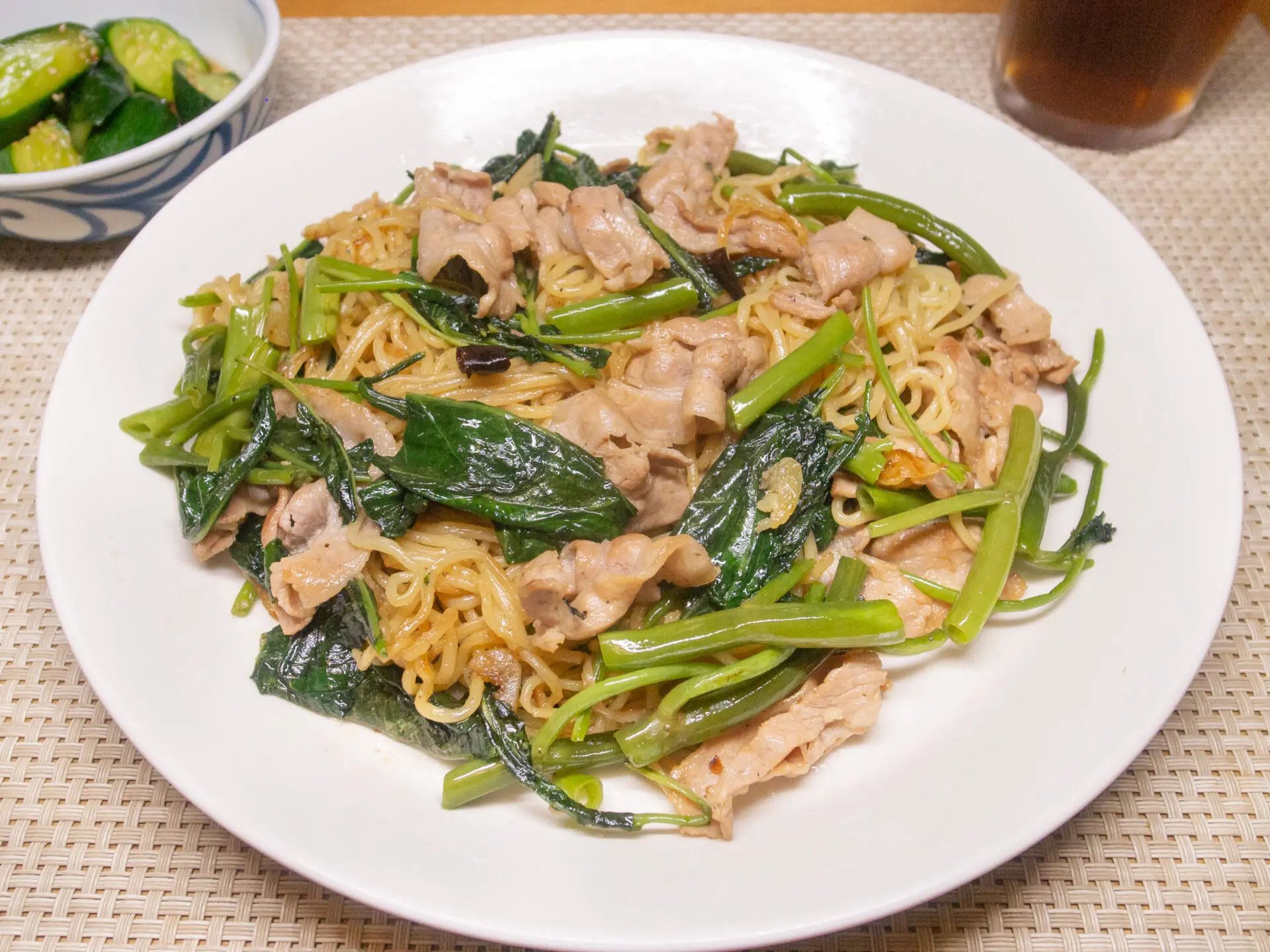 空芯菜の焼きそば
