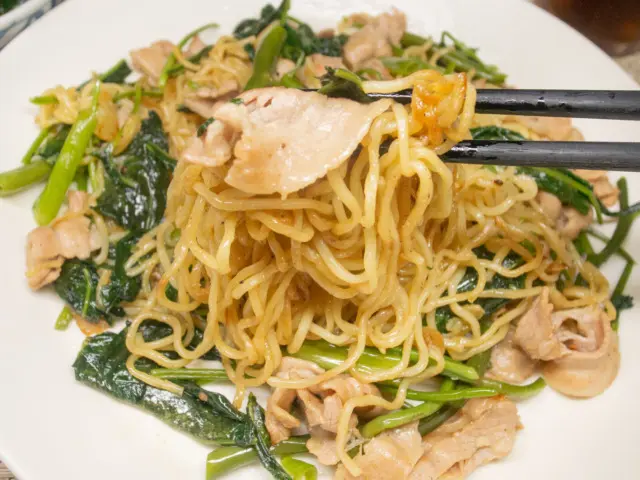 空芯菜の焼きそば１