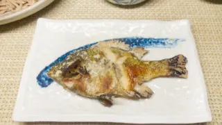 ブルーギルの塩焼き