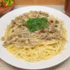 ちりめんじゃこと舞茸のパスタ