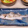 多摩川で釣ったセイゴの塩焼き