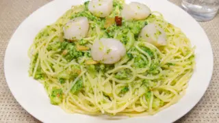 ホタテとブロッコリーのパスタ