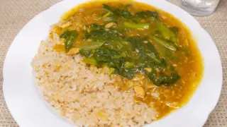 菜の花とツナのカレーライス