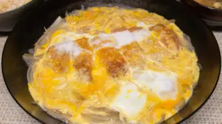 新玉ねぎがメインのフライパンかつ煮