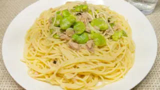そら豆とツナのパスタ