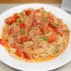 トマトとツナの冷製パスタ