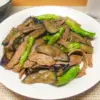 レバ茄子ししとう炒め