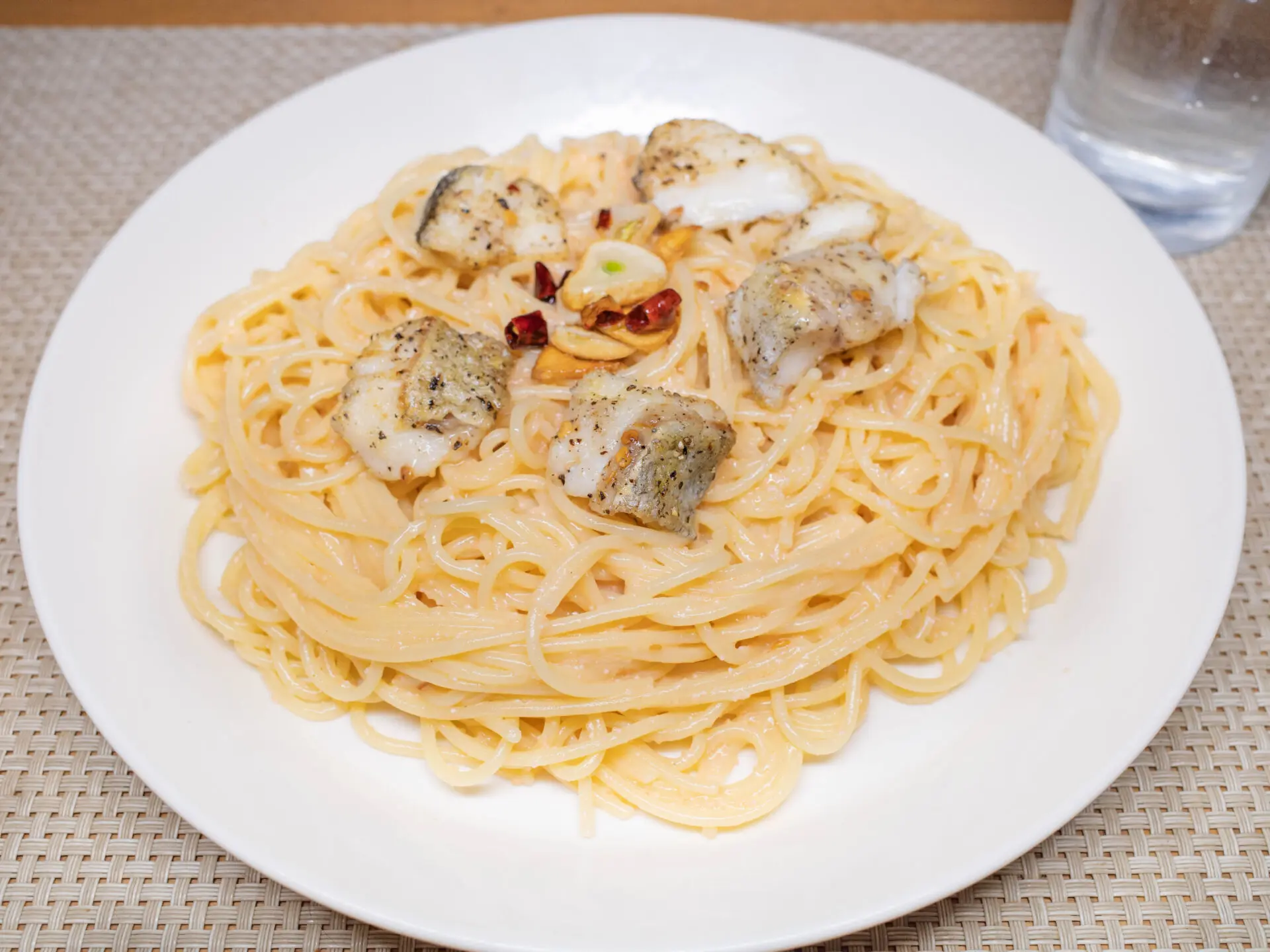 鱈とたらこのパスタ