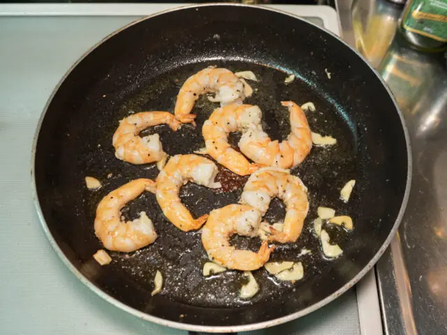 エビをひっくり返した写真