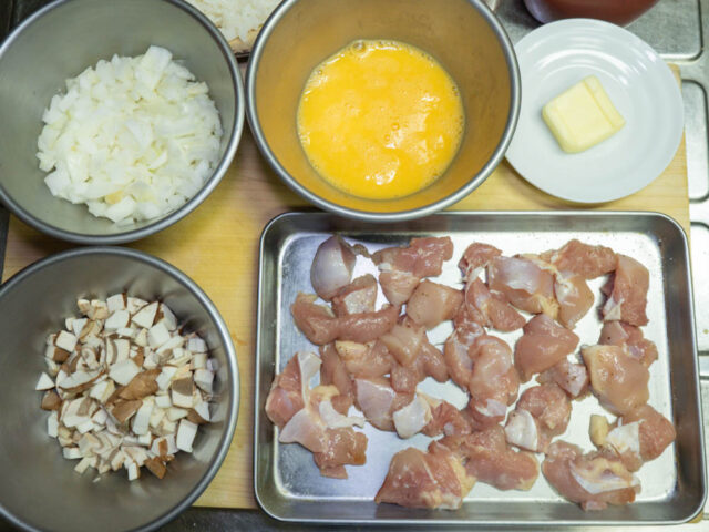 食材の下ごしらえをした写真