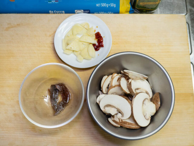 食材の下ごしらえをした写真