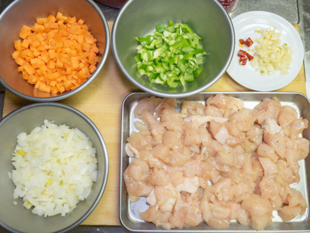 食材の下ごしらえをした写真