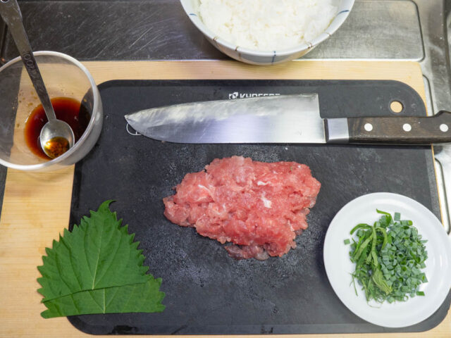 食材の下ごしらえをした写真