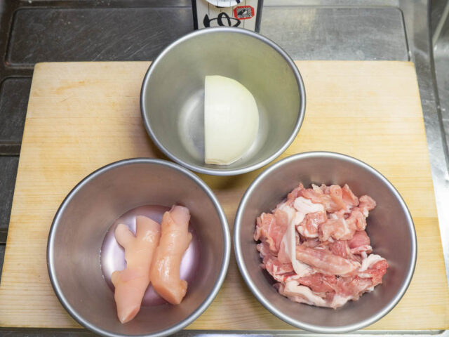 使う食材の写真