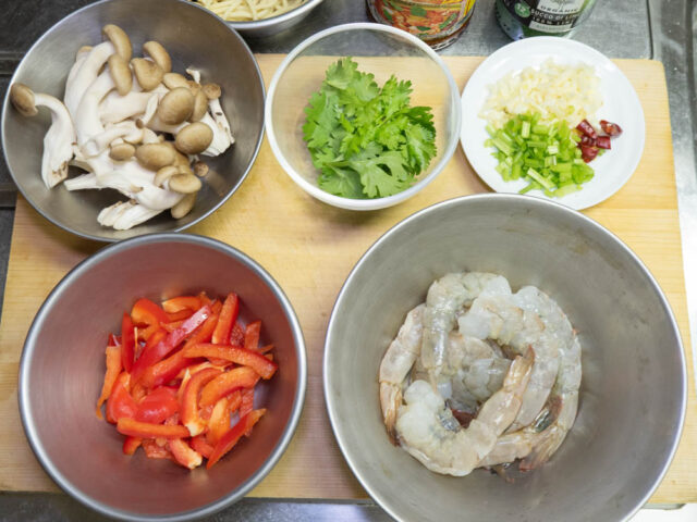 食材の下ごしらえをした写真