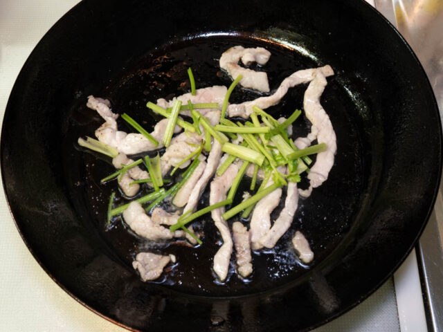 パクチーの茎を加えた写真