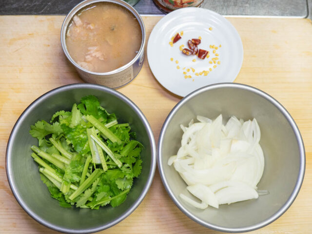食材の下ごしらえをした写真