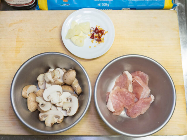 食材の下ごしらえをした写真