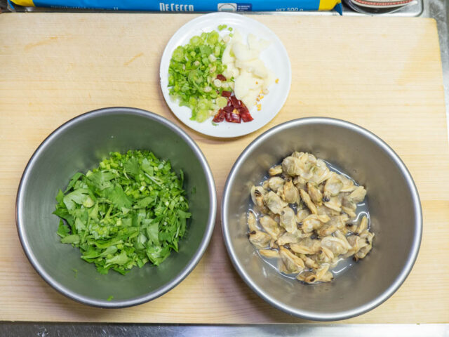 食材の下ごしらえをした写真