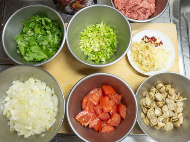 食材の下ごしらえをした写真