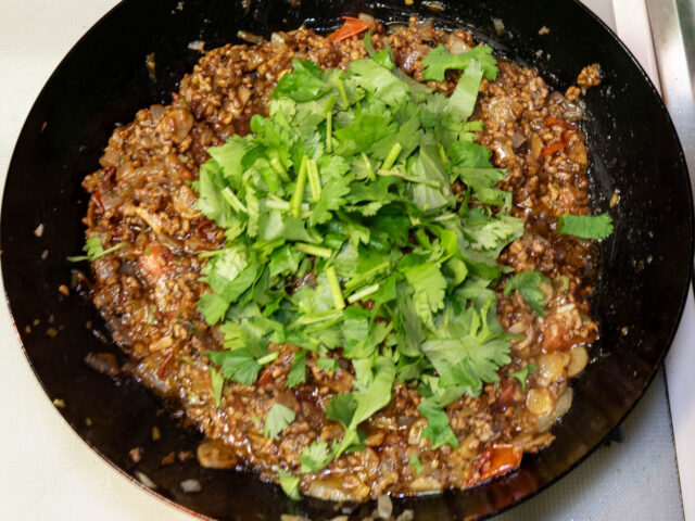 パクチーを加えた写真