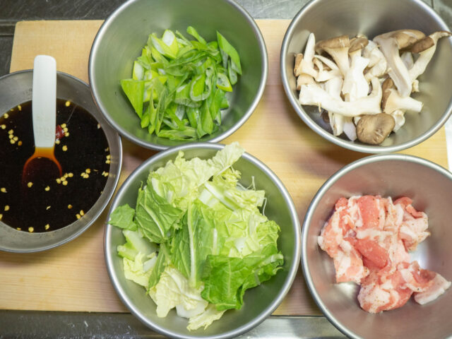 食材の下ごしらえをした写真