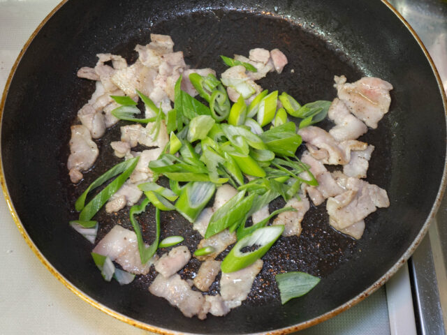 長ねぎを加えた写真