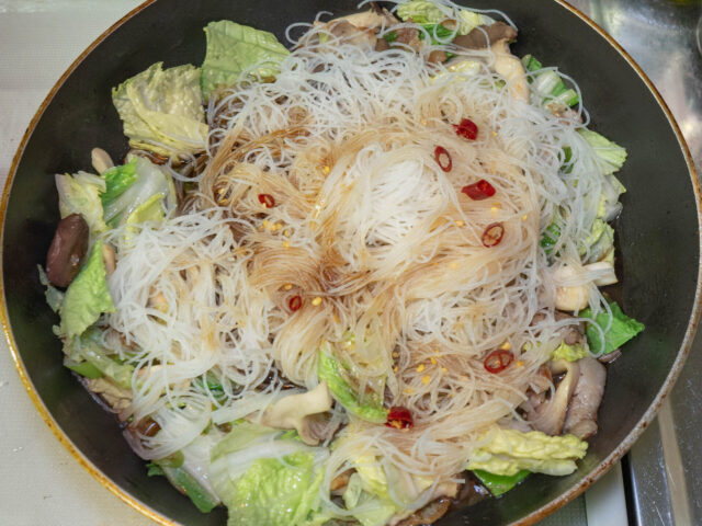 あわせた調味料を加えた写真