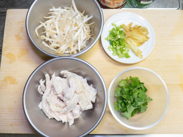 食材の下ごしらえをした写真