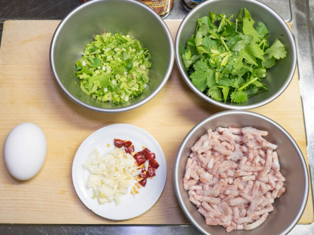食材の下ごしらえをした写真