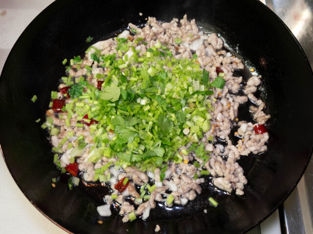 パクチーの茎を加えた写真