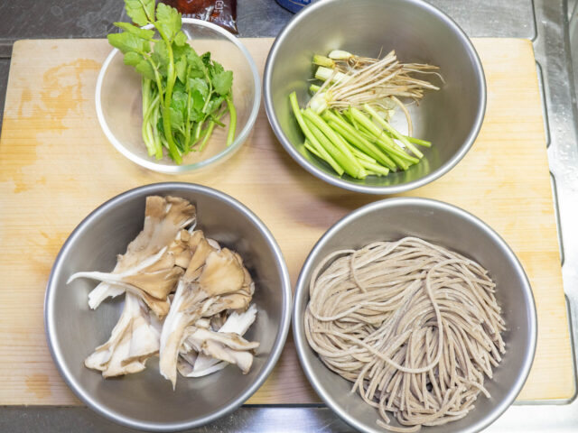 食材の下ごしらえをした写真