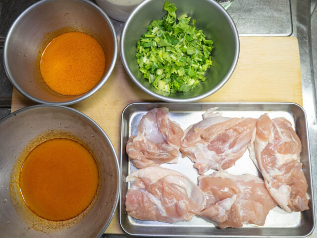 食材の下ごしらえをした写真