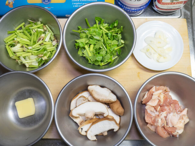 食材の下ごしらえをした写真