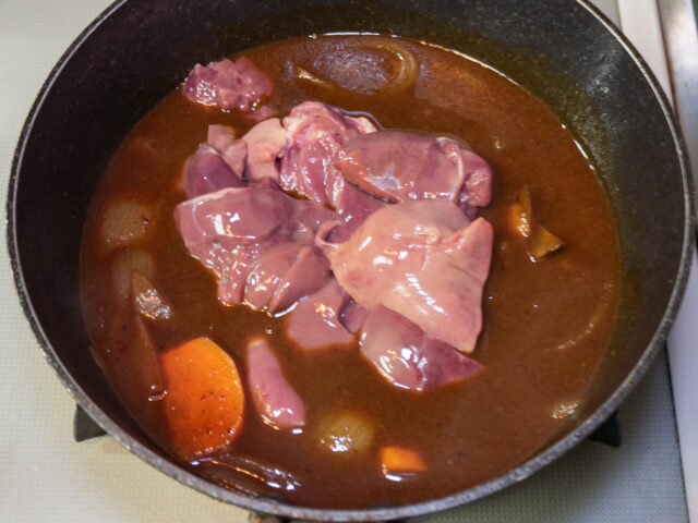 鶏もつを加えた写真