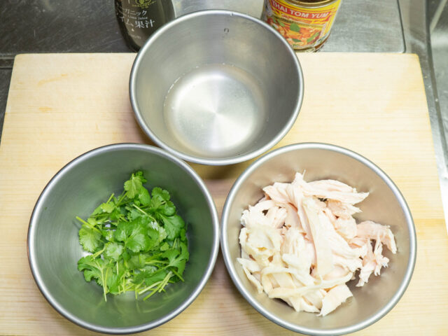 食材の下ごしらえをした写真