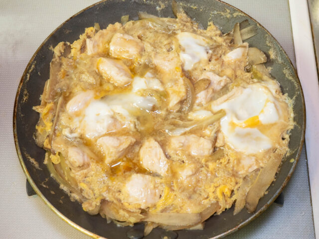 卵が固まった写真