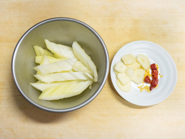 食材の下ごしらえをした写真