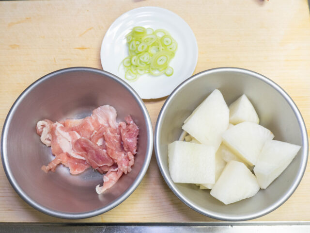 食材の下ごしらえをした写真