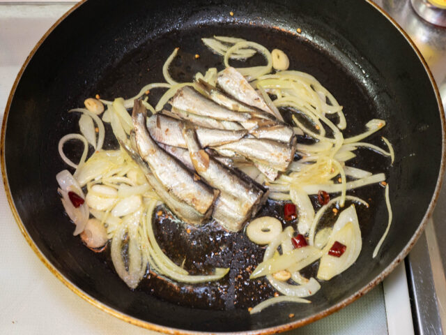 オイルサーディンを加えた写真