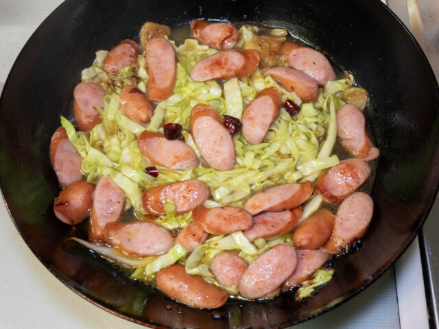 ソース完成の写真