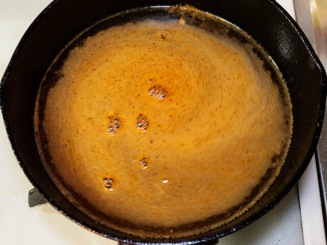 スープを沸騰させた写真